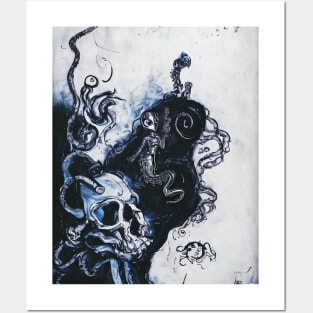 Skull and Squid Posters and Art